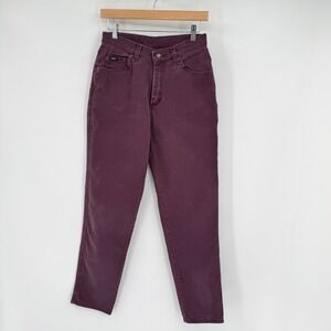 Lee 90s Vtg Plum Purple‎ Tapered High-Rise Denim Jeans Women's 10M